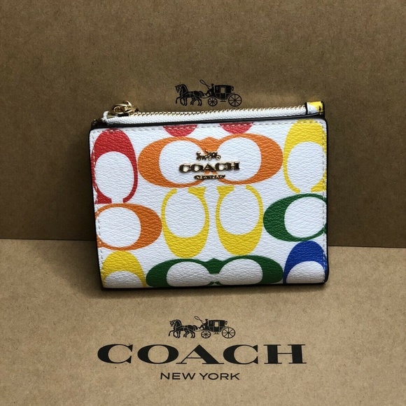Coach Rainbow Pride snap Card Case Wallet